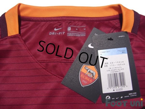 Photo5: AS Roma 2016-2017 Home Shirt #10 Francesco Totti Lega Calcio Patch/Badge w/tags (5)