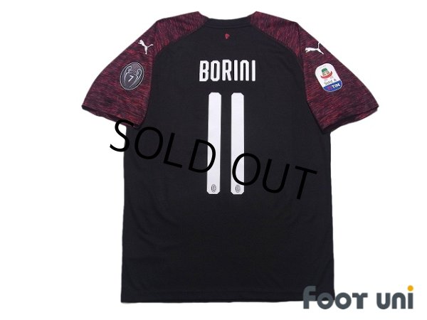 Photo2: AC Milan 2018-2019 Third Shirt #11 Fabio Borini Lega Calcio Patch/Badge w/tags (2)