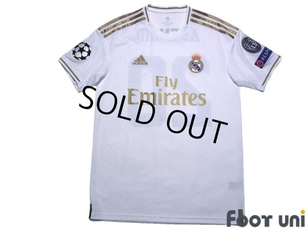 Photo1: Real Madrid 2019-2020 Home Shirt #20 Marco Asensio Champions League Patch/Badge (1)