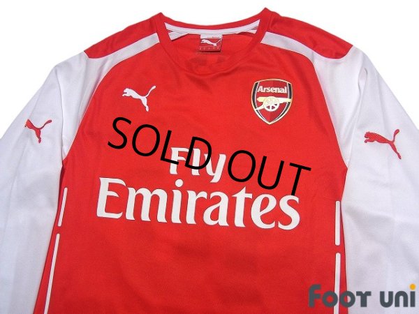 Photo3: Arsenal 2014-2015 Home Long Sleeve Shirt #18 Nacho Monreal (3)