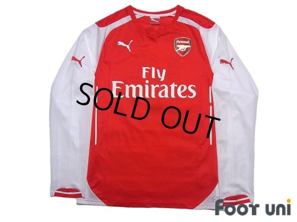 Photo1: Arsenal 2014-2015 Home Long Sleeve Shirt #18 Nacho Monreal (1)