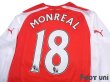Photo4: Arsenal 2014-2015 Home Long Sleeve Shirt #18 Nacho Monreal (4)