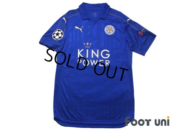 Photo1: Leicester City 2016-2017 Home Shirt #20 Shinji Okazaki Champions League Patch/Badge Respect Patch/Badge w/tags (1)