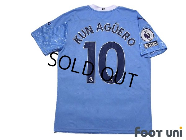 Photo2: Manchester City 2020-2021 Home Shirt #10 Aguero Premier League Patch/Badge w/tags (2)