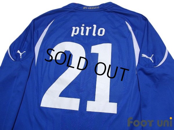 Photo4: Italy 2010 Home Long Sleeve Shirt #21 Andrea Pirlo (4)