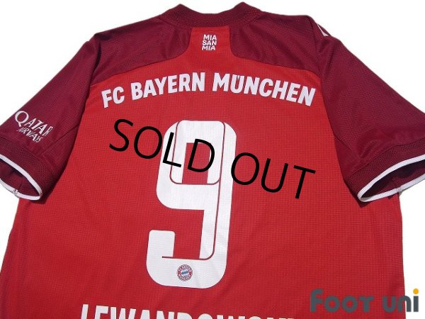 Photo4: Bayern Munich 2021-2022 Home Authentic Shirt #9 Lewandowski Shorts Set (4)