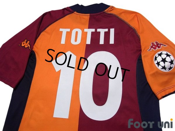 Photo4: AS Roma 2001-2002 champions league model Shirt #10 Francesco Totti Champions League Patch/Badge (4)