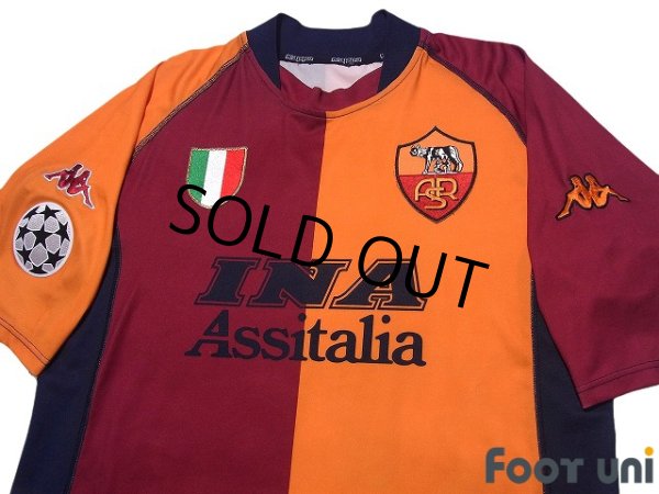 Photo3: AS Roma 2001-2002 champions league model Shirt #10 Francesco Totti Champions League Patch/Badge (3)