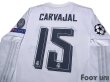 Photo4: Real Madrid 2015-2016 Home Long Sleeve Shirt #15 Daniel Carvajal Champions League Patch/Badge (4)