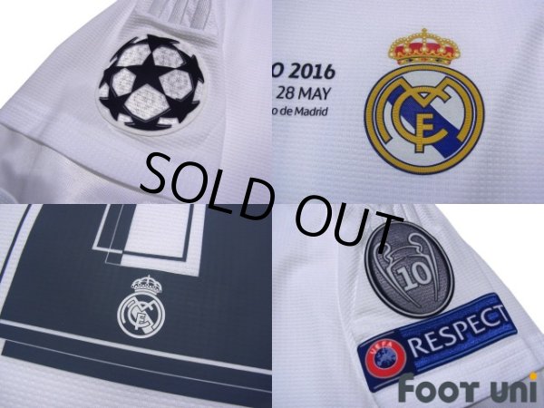 Photo7: Real Madrid 2015-2016 Home Long Sleeve Shirt #15 Daniel Carvajal Champions League Patch/Badge (7)