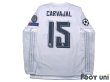 Photo2: Real Madrid 2015-2016 Home Long Sleeve Shirt #15 Daniel Carvajal Champions League Patch/Badge (2)