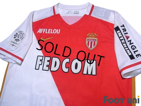 Photo3: AS Monaco 2015-2016 Home Shirt #8 Joao Moutinho Ligue 1 Patch/Badge w/tags (3)