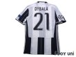 Photo2: Juventus 2016-2017 Home Authentic Shirt #21 Paulo Dybala Champions League Patch/Badge (2)