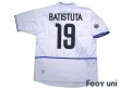 Photo2: Inter Milan 2002-2003 Away Shirt #19 Gabriel Batistuta Lega Calcio Patch/Badge (2)