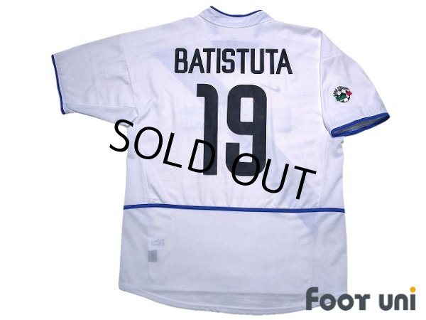 Photo2: Inter Milan 2002-2003 Away Shirt #19 Gabriel Batistuta Lega Calcio Patch/Badge (2)