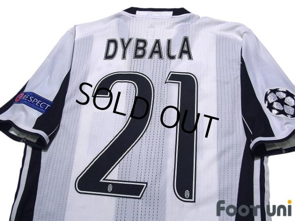 Photo4: Juventus 2016-2017 Home Authentic Shirt #21 Paulo Dybala Champions League Patch/Badge (4)