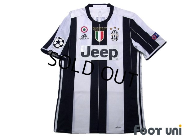 Photo1: Juventus 2016-2017 Home Authentic Shirt #21 Paulo Dybala Champions League Patch/Badge (1)