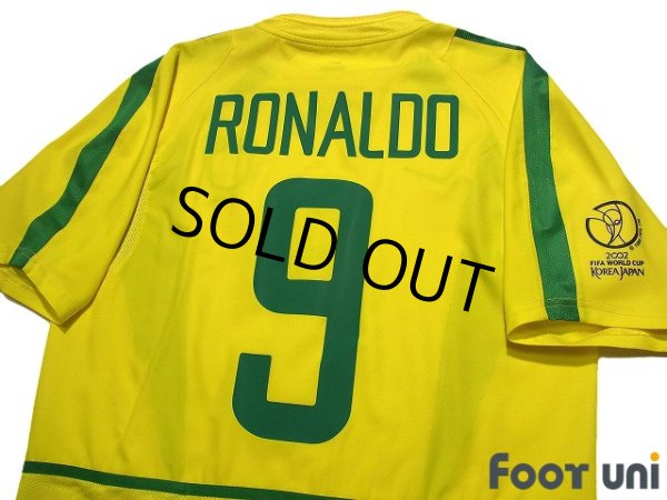 Photo4: Brazil 2002 Home Shirt #9 Ronaldo 2002 FIFA World Cup Korea Japan Patch/Badge (4)