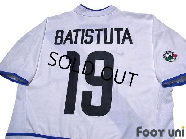 Photo4: Inter Milan 2002-2003 Away Shirt #19 Gabriel Batistuta Lega Calcio Patch/Badge (4)