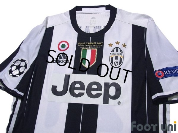 Photo3: Juventus 2016-2017 Home Authentic Shirt #21 Paulo Dybala Champions League Patch/Badge (3)