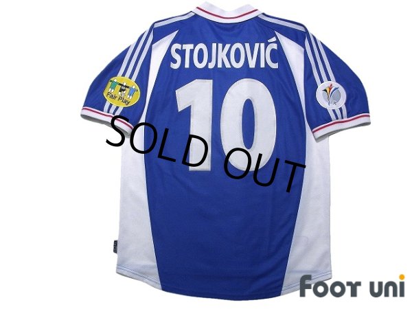 Photo2: Yugoslavia Euro 2000 Home Shirt #10 Dragan Stojkovic Euro 2000 Patch/Badge UEFA Fair Play Patch/Badge (2)