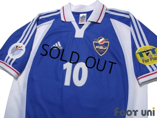 Photo3: Yugoslavia Euro 2000 Home Shirt #10 Dragan Stojkovic Euro 2000 Patch/Badge UEFA Fair Play Patch/Badge (3)