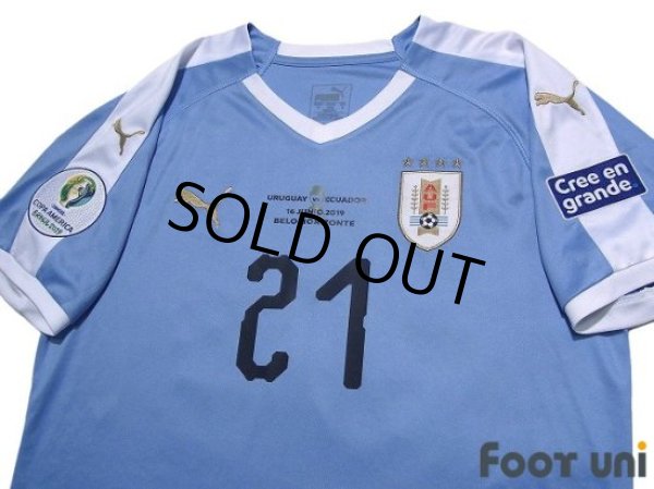 Photo3: Uruguay 2019 Home Shirt #21 Edinson Cavani Copa America brazil 2019 Patch/Badge (3)