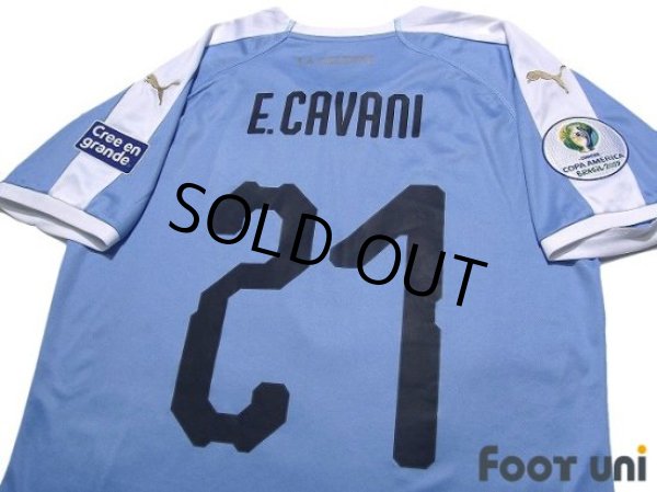 Photo4: Uruguay 2019 Home Shirt #21 Edinson Cavani Copa America brazil 2019 Patch/Badge (4)