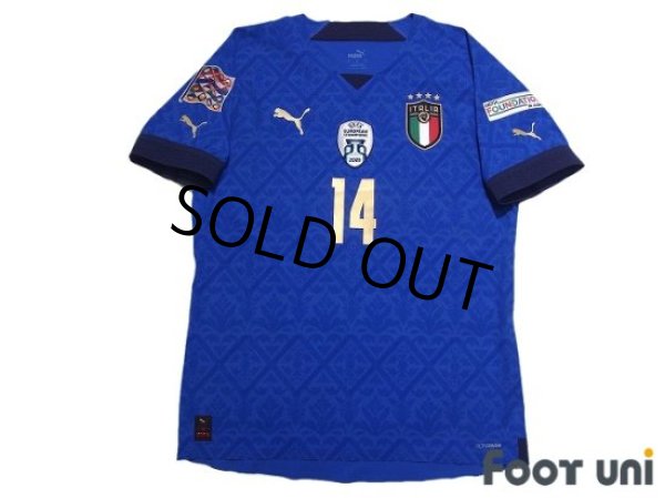 Photo1: Italy 2021 Home Authentic Shirt #14 Federico Chiesa w/tags (1)