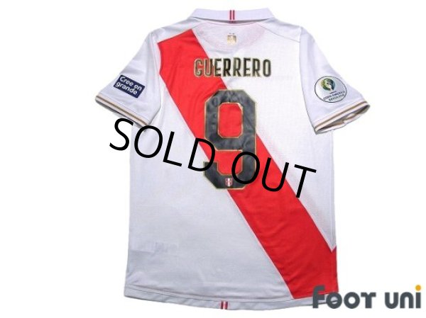 Photo2: Peru 2019 Home Shirt #9 Paolo Guerrero Copa America Brazil 2019 Patch/Badge w/tags (2)