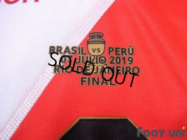 Photo6: Peru 2019 Home Shirt #9 Paolo Guerrero Copa America Brazil 2019 Patch/Badge w/tags (6)
