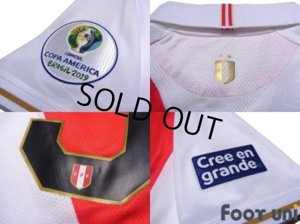 Photo7: Peru 2019 Home Shirt #9 Paolo Guerrero Copa America Brazil 2019 Patch/Badge w/tags (7)