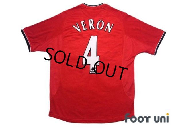 Photo2: Manchester United 2000-2002 Home Shirt #4 Juan Sebastian Veron (2)