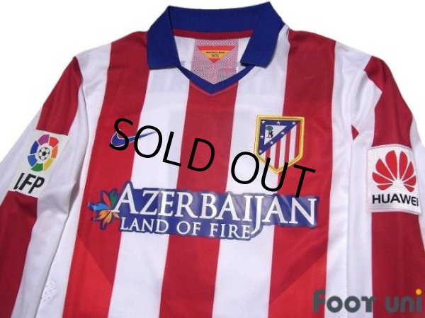 Photo3: Atletico Madrid 2014-2015 Home Authentic  Long Sleeve Shirt #7 Griezmann LFP Patch/Badge w/tags (3)