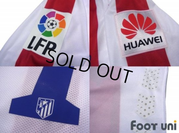 Photo7: Atletico Madrid 2014-2015 Home Authentic  Long Sleeve Shirt #7 Griezmann LFP Patch/Badge w/tags (7)