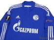 Photo3: Schalke04 2014-2016 Home Authentic Long Sleeve Shirt #19 Leroy Sané UEFA Europa League Patch/Badge (3)