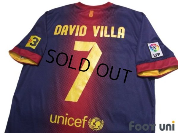 Photo4: FC Barcelona 2012-2013 Home Shirt #7 David Villa TV3 Patch/Badge LFP Patch/Badge (4)