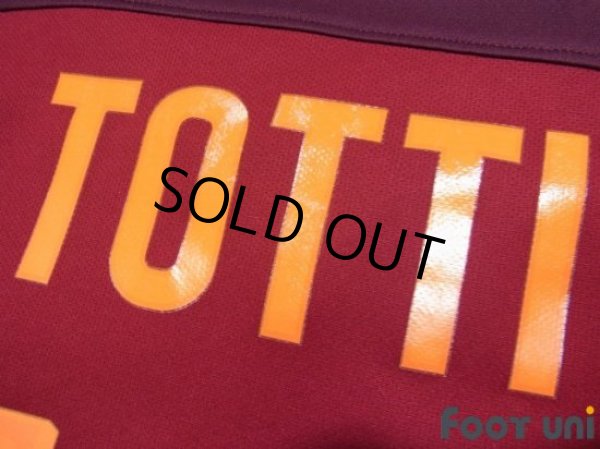 Photo6: AS Roma 2015-2016 Home Shirt #10 Francesco Totti (6)