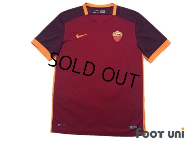 Photo1: AS Roma 2015-2016 Home Shirt #10 Francesco Totti (1)