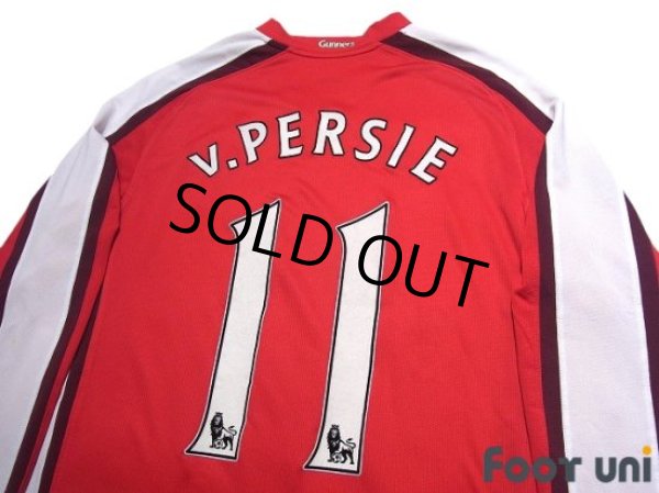 Photo4: Arsenal 2008-2010 Home Long Sleeve Shirt #11 van Persie (4)