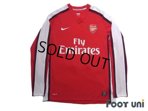 Photo1: Arsenal 2008-2010 Home Long Sleeve Shirt #11 van Persie (1)