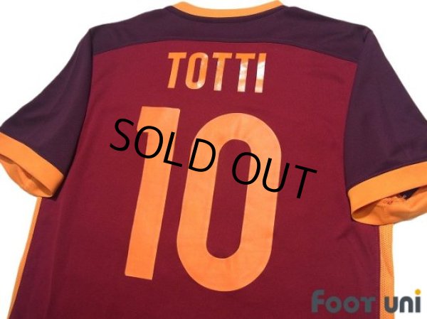 Photo4: AS Roma 2015-2016 Home Shirt #10 Francesco Totti (4)