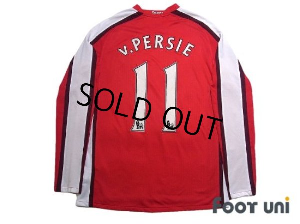 Photo2: Arsenal 2008-2010 Home Long Sleeve Shirt #11 van Persie (2)