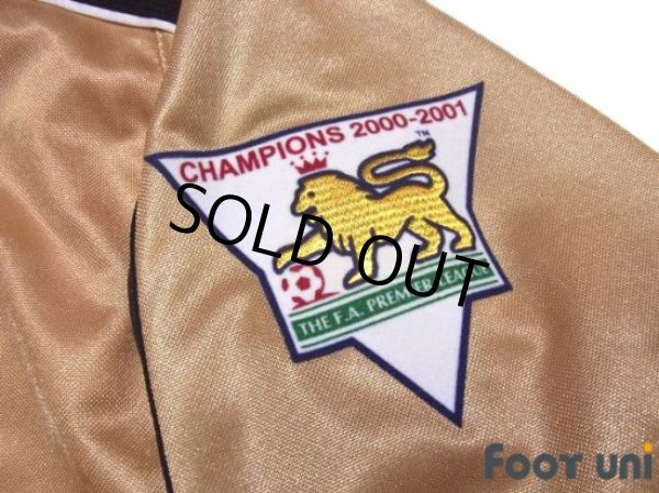 Photo7: Manchester United Centenario Reversible Long Sleeve Shirt #7 David Beckham Champions 2000-2001 The F.A. Premier League Patch/Badge (7)