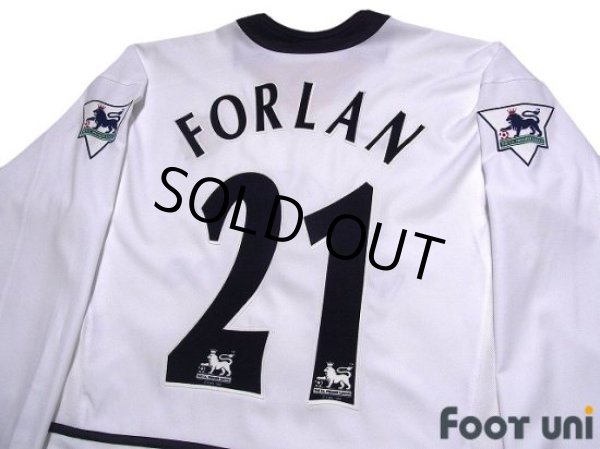 Photo4: Manchester United 2002-2003 Away Long Sleeve Shirt #21 Diego Forlan The F.A. Premier League Patch/Badge w/tags (4)