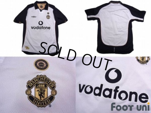 Photo8: Manchester United Centenario Reversible Long Sleeve Shirt #7 David Beckham Champions 2000-2001 The F.A. Premier League Patch/Badge (8)