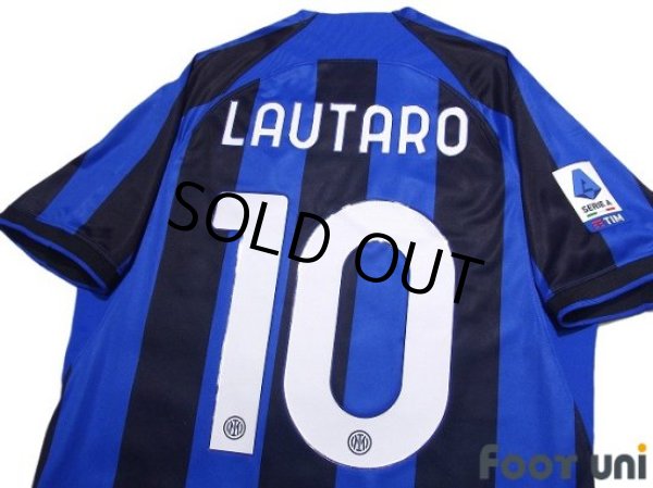 Photo4: Inter Milan 2022-2023 Home Shirt #10 Lautaro Martínez Serie A Tim Patch/Badge Coppa Italia Patch/Badge w/tags (4)