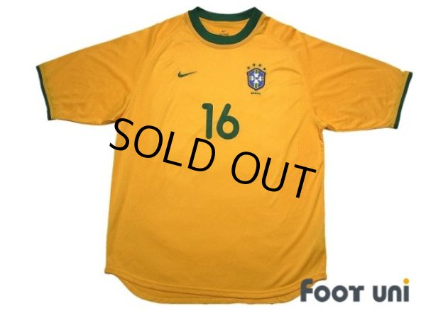 Photo1: Brazil 2000 Home Shirt #16 Leo (1)