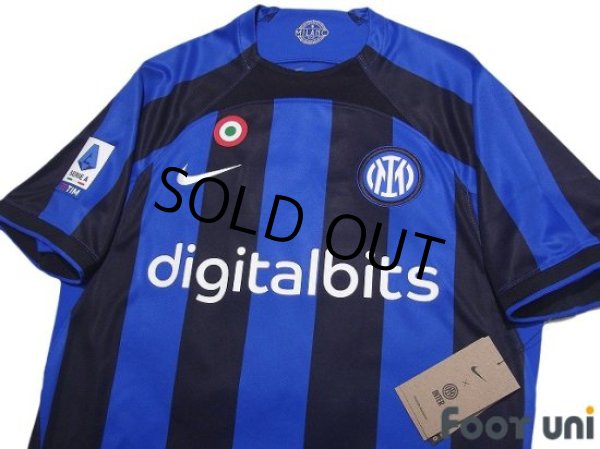 Photo3: Inter Milan 2022-2023 Home Shirt #10 Lautaro Martínez Serie A Tim Patch/Badge Coppa Italia Patch/Badge w/tags (3)