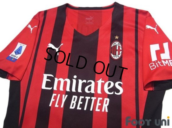 Photo3: AC Milan 2021-2022 Home Authentic Shirt #9 Olivier Giroud Serie A Tim Patch/Badge w/tags (3)